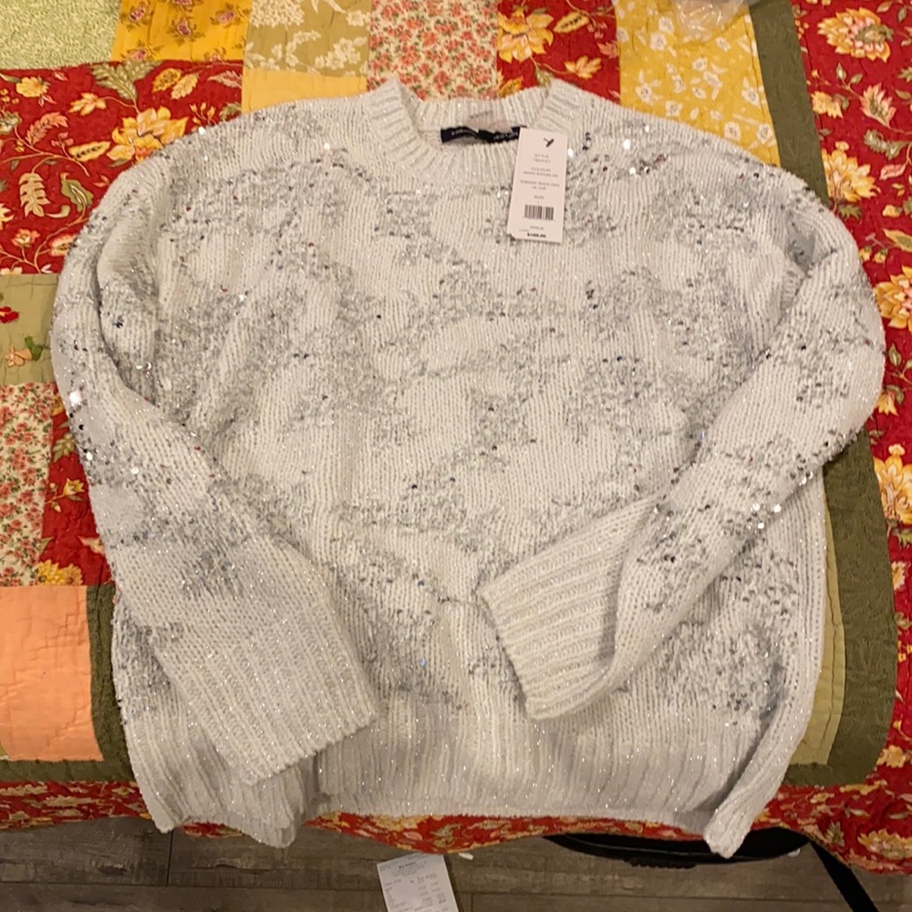 NWT French Connection Rosemary Sequin Crew